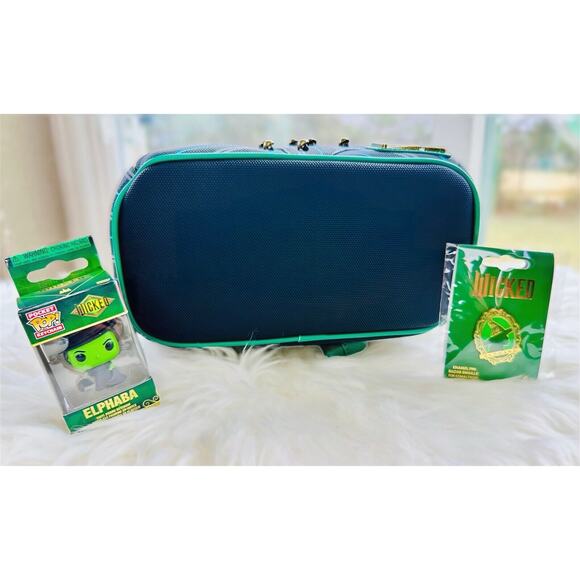 *NEW 3 PACK* Loungefly Wicked Elphaba MiniBackpack, Funko Pop Keychain, & BL Pin - Picture 8 of 8